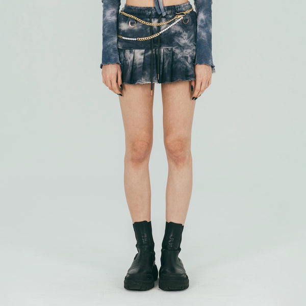 FAN YOUNG SWEAT PLEATS SKIRT MULTI