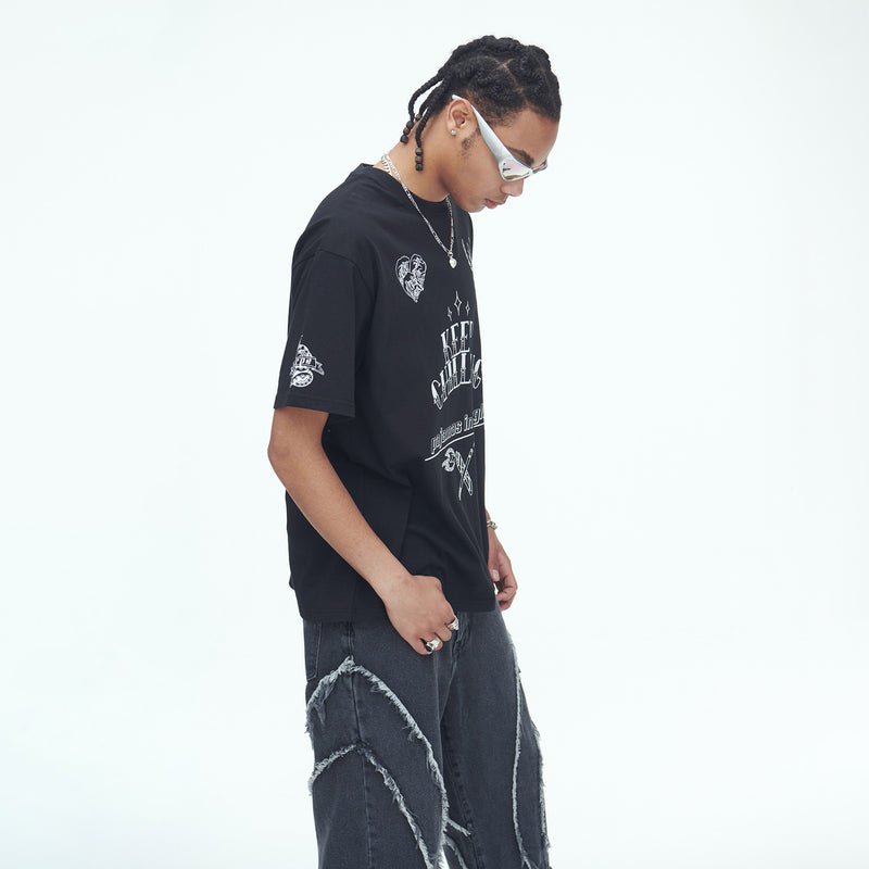 SSERPE KEEP CHILLING HALF SLEEVE TEE BLACK