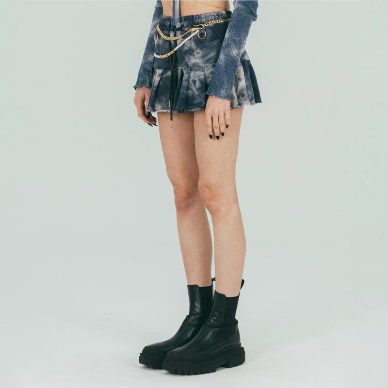 FAN YOUNG SWEAT PLEATS SKIRT MULTI