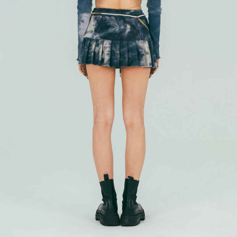 FAN YOUNG SWEAT PLEATS SKIRT MULTI