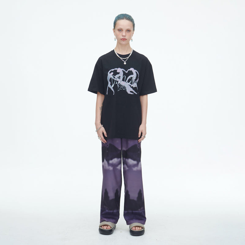 SSERPE DANCE OUR LOVE HALF SLEEVE TEE BLACK
