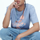 SSERPE WILDFLOWER PIGMENT HALF SLEEVE TEE SKY BLUE