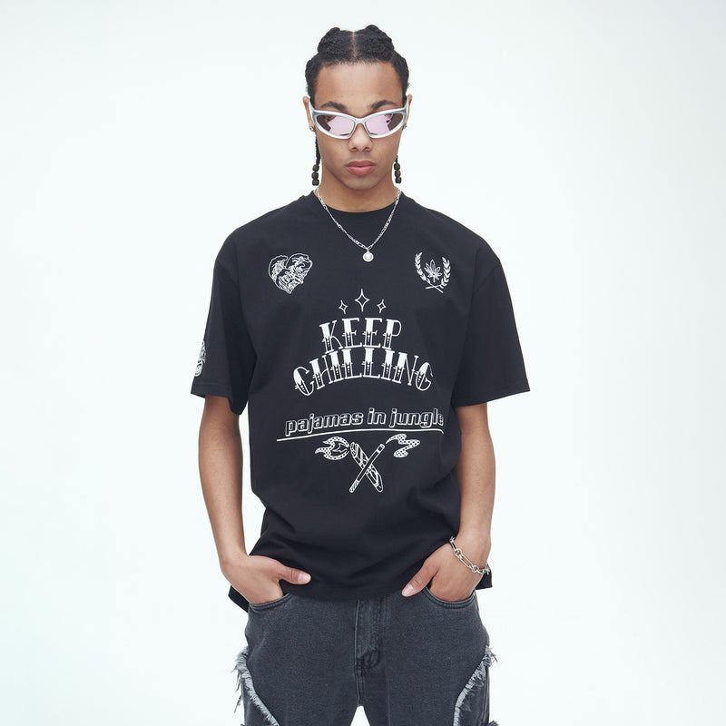 SSERPE KEEP CHILLING HALF SLEEVE TEE BLACK
