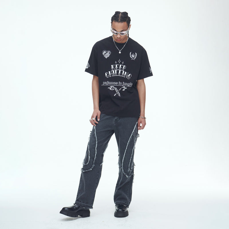 SSERPE KEEP CHILLING HALF SLEEVE TEE BLACK
