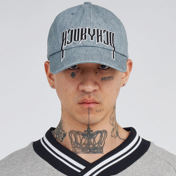 AJOBYAJO ARCH LOGO DENIM CAP SKY BLUE