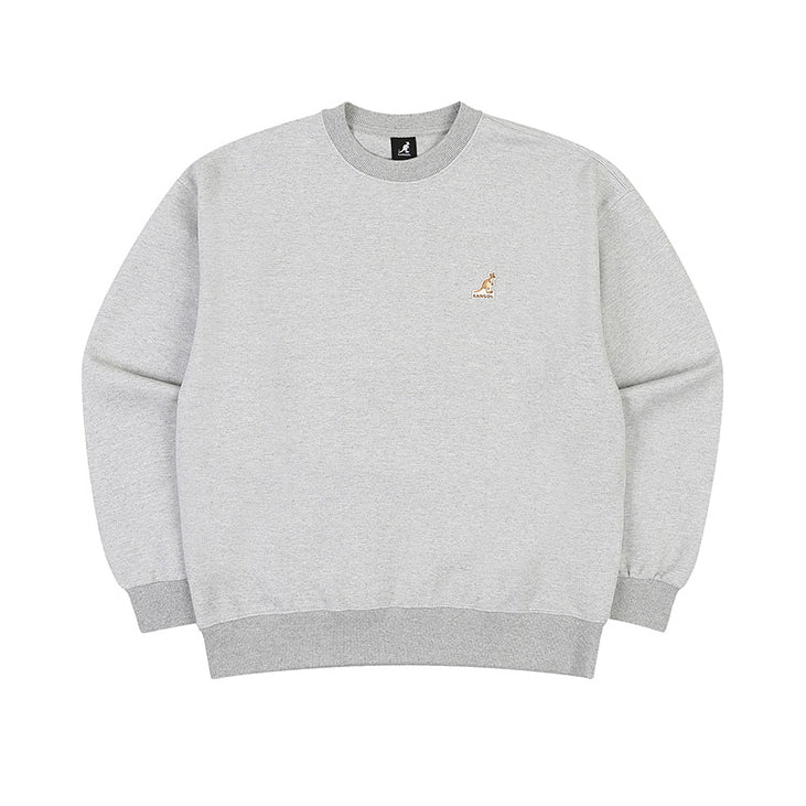 KANGOL LOGO PATCH SWEATSHIRT MELANGE GREY RT1726