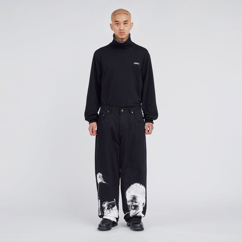 AJOBYAJO TRAIGAN PANTS BLACK