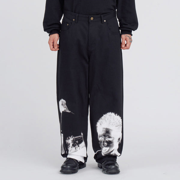 AJOBYAJO TRAIGAN PANTS BLACK