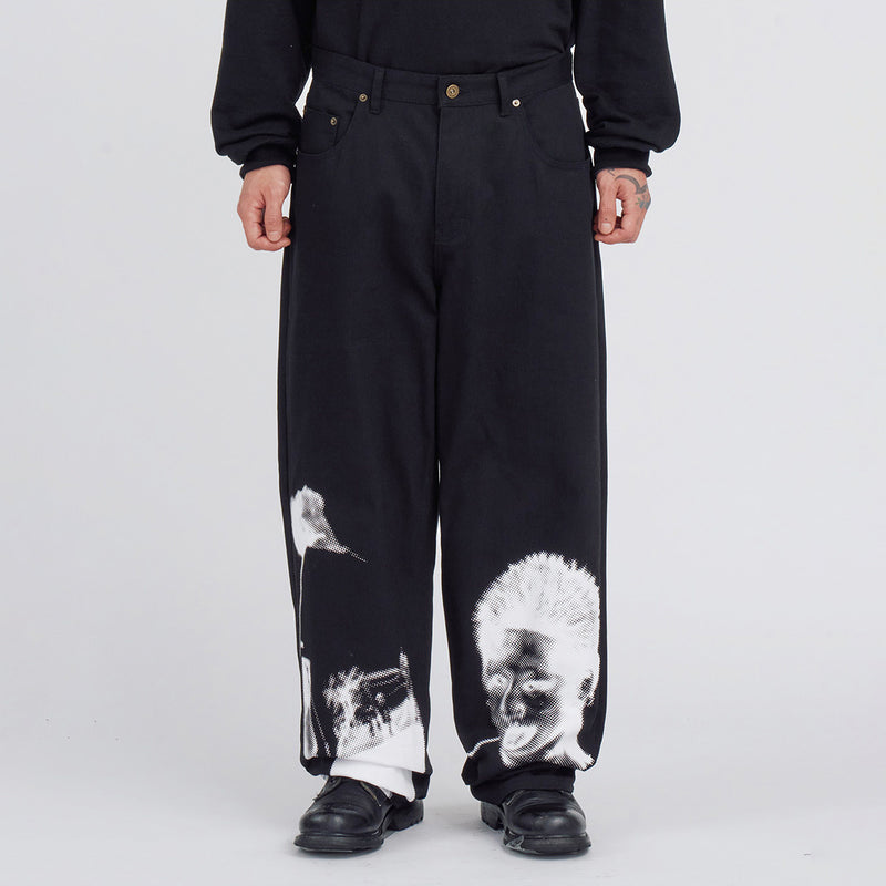 AJOBYAJO TRAIGAN PANTS BLACK