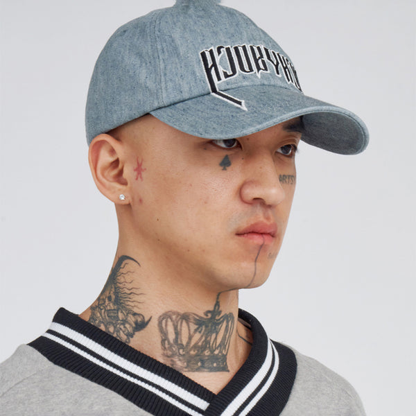 AJOBYAJO ARCH LOGO DENIM CAP SKY BLUE