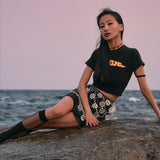 FAN YOUNG SLIMFIT FLASH LOGO TEE BLACK