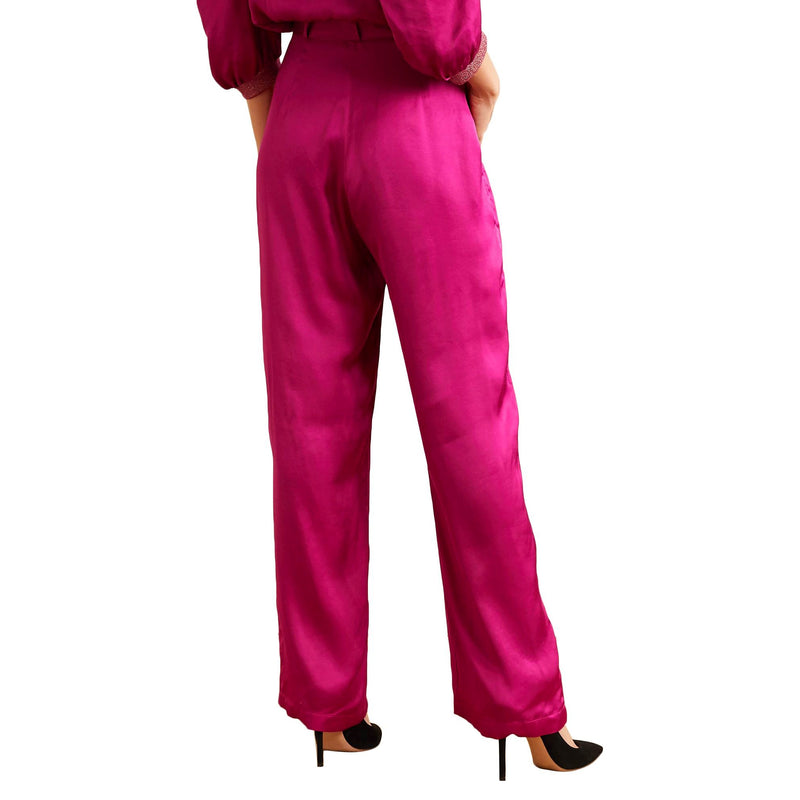 AVAVAV PLEATED PANTS FUCHSIA