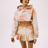 FAN YOUNG TIE DYE LOGO PRINTING HOODIE MULTI