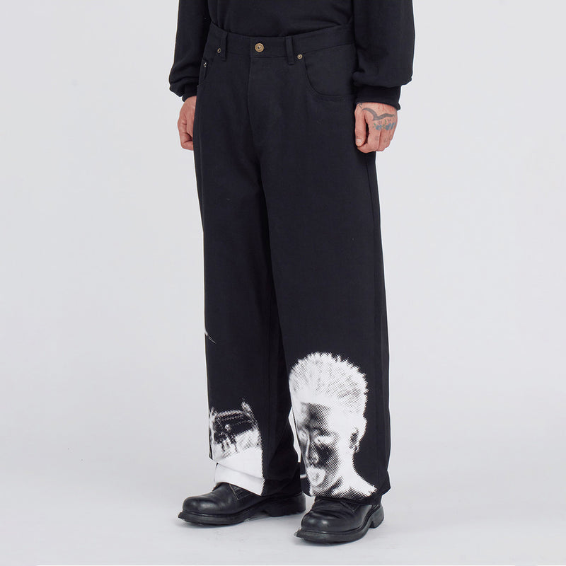AJOBYAJO TRAIGAN PANTS BLACK
