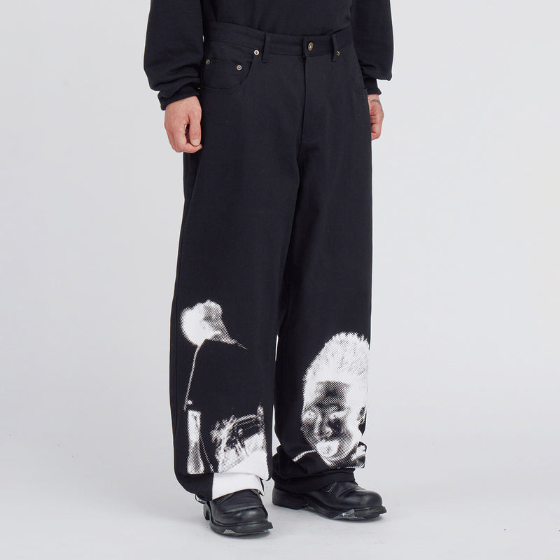 AJOBYAJO TRAIGAN PANTS BLACK