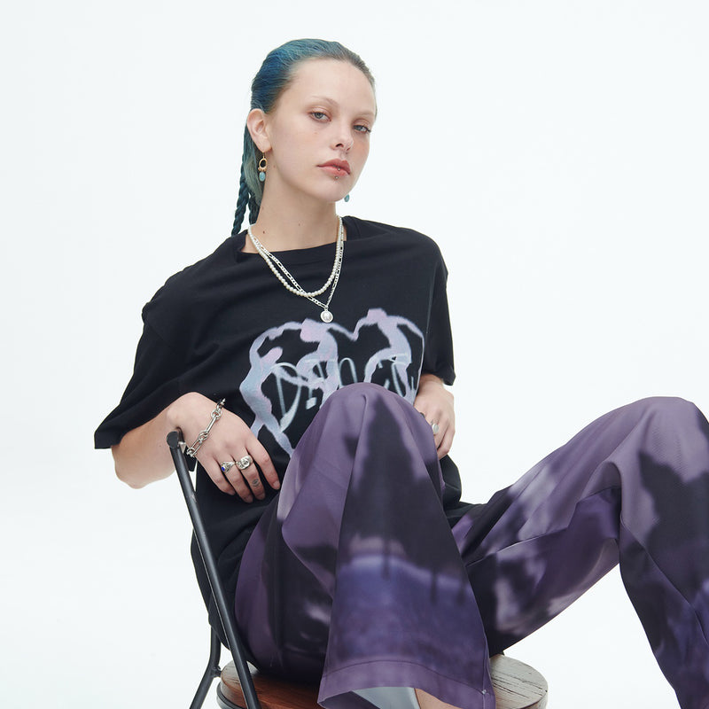 SSERPE DANCE OUR LOVE HALF SLEEVE TEE BLACK