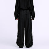 AJOBYAJO ONE TUCK TRACK PANTS BLACK