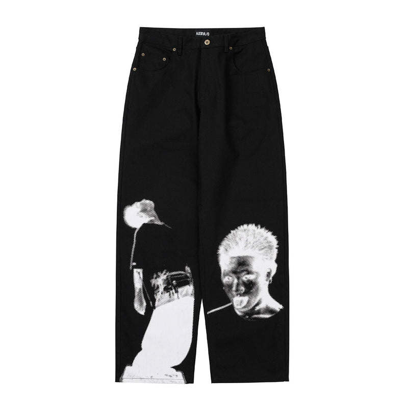 AJOBYAJO TRAIGAN PANTS BLACK