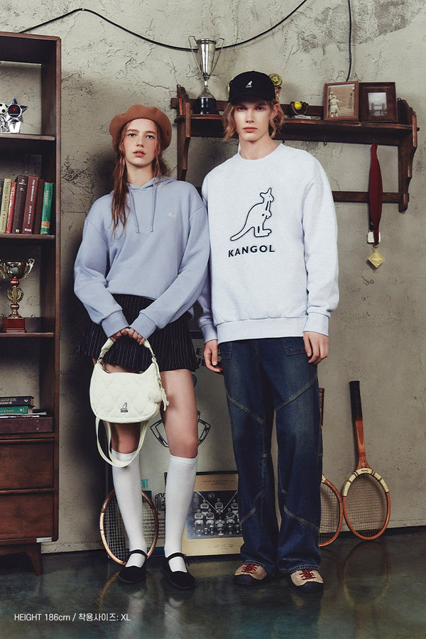 KANGOL ANDREW SWEATSHIRT MELANGE GREY RT1728