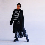 AJOBYAJO TOTAL LOGO CROPPED SWEATER BLACK