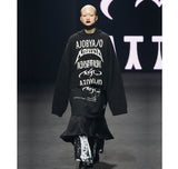 AJOBYAJO TOTAL LOGO CROPPED SWEATER BLACK