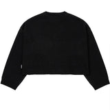 AJOBYAJO TOTAL LOGO CROPPED SWEATER BLACK