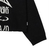 AJOBYAJO TOTAL LOGO CROPPED SWEATER BLACK