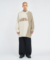 AJOBYAJO TWOFOLD LOGO SWEATER MELANGE BEIGE