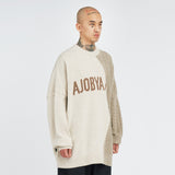 AJOBYAJO TWOFOLD LOGO SWEATER MELANGE BEIGE