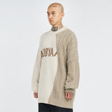 AJOBYAJO TWOFOLD LOGO SWEATER MELANGE BEIGE