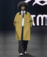 AJOBYAJO OVERSIZED WAX SHIRT JACKET CAMEL