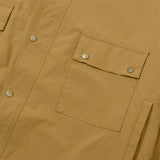 AJOBYAJO OVERSIZED WAX SHIRT JACKET CAMEL