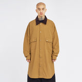 AJOBYAJO OVERSIZED WAX SHIRT JACKET CAMEL