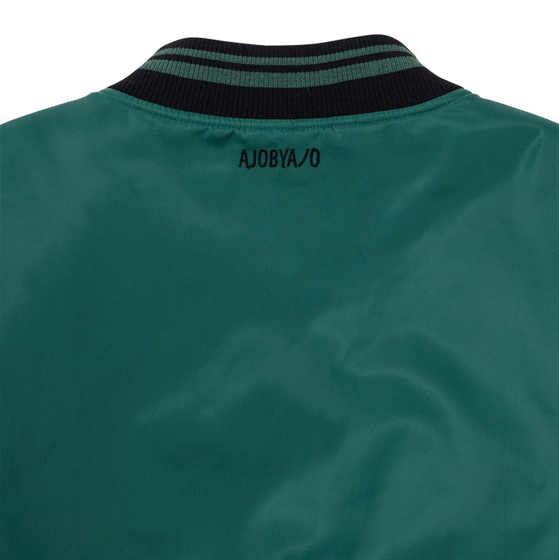 AJOBYAJO NYLON BASEBALL JACKET GREEN