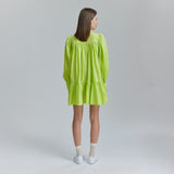 AVAVAV PUFF SHIRT DRESS NEON GREEN