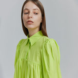 AVAVAV PUFF SHIRT DRESS NEON GREEN