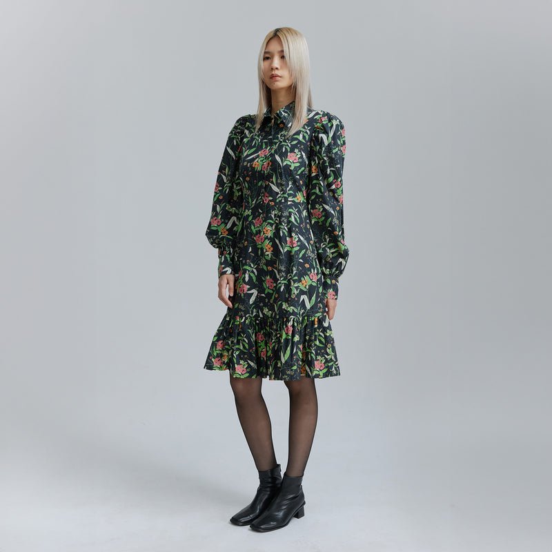 AVAVAV PUFF DRESS FLOWER PRINT
