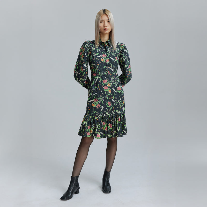 AVAVAV PUFF DRESS FLOWER PRINT