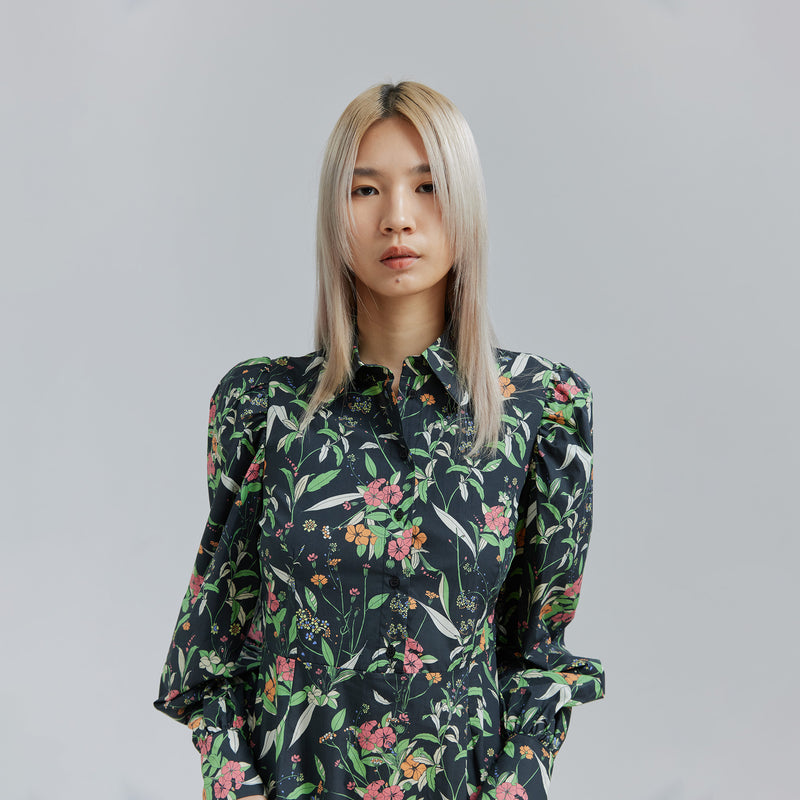 AVAVAV PUFF DRESS FLOWER PRINT