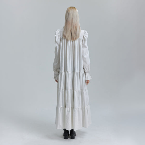 AVAVAV LONG DUFFLE DRESS WHITE