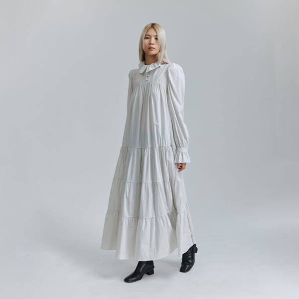 AVAVAV LONG DUFFLE DRESS WHITE