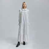 AVAVAV LONG DUFFLE DRESS WHITE