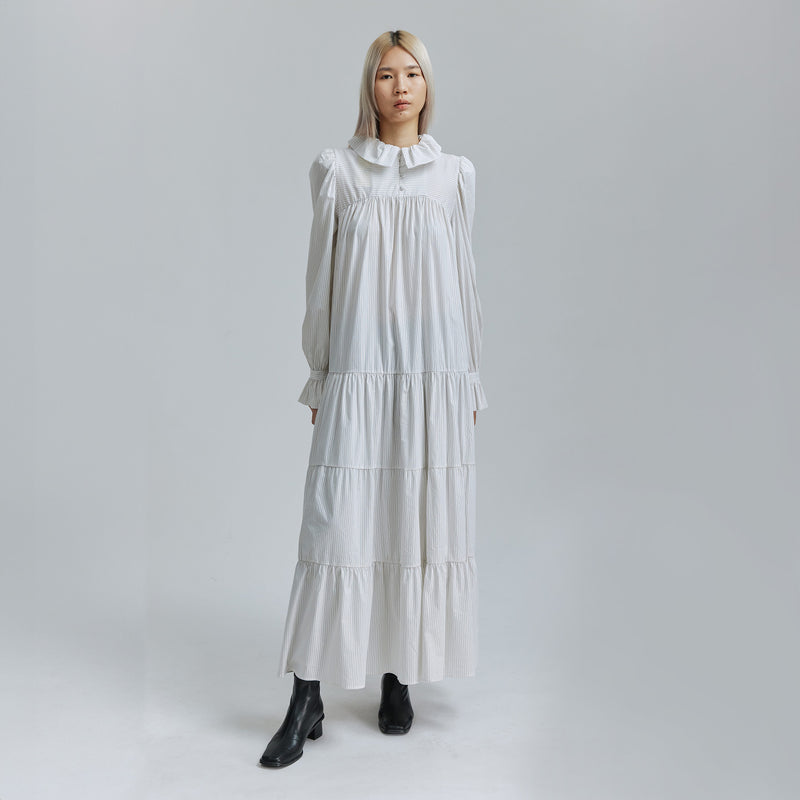 AVAVAV LONG DUFFLE DRESS WHITE