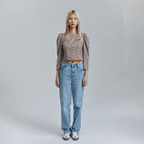 AVAVAV ROUND NECK PUFFY TOP MULTI