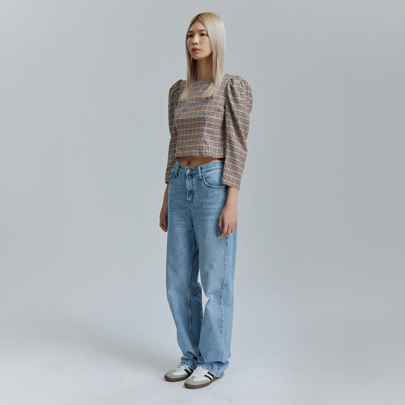 AVAVAV ROUND NECK PUFFY TOP MULTI