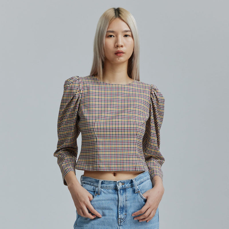 AVAVAV ROUND NECK PUFFY TOP MULTI