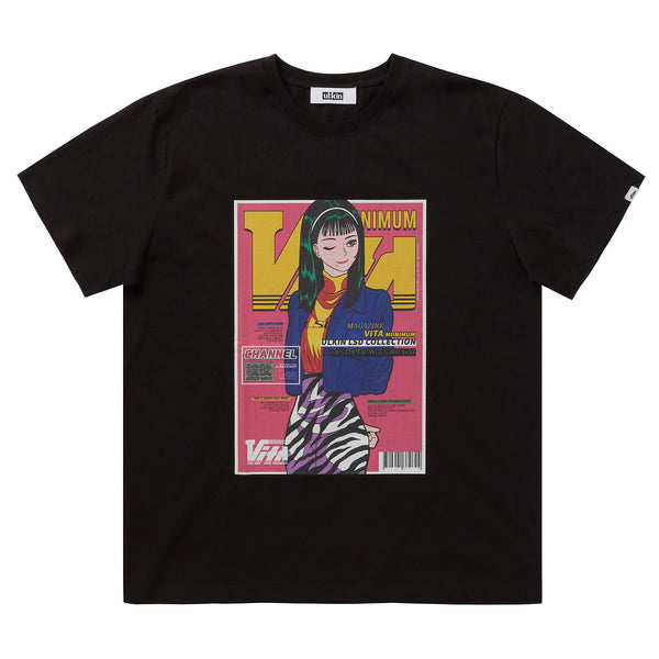 UL:KIN X TREE 13 ARTIST T-SHIRT VITA MINIMUM BLACK
