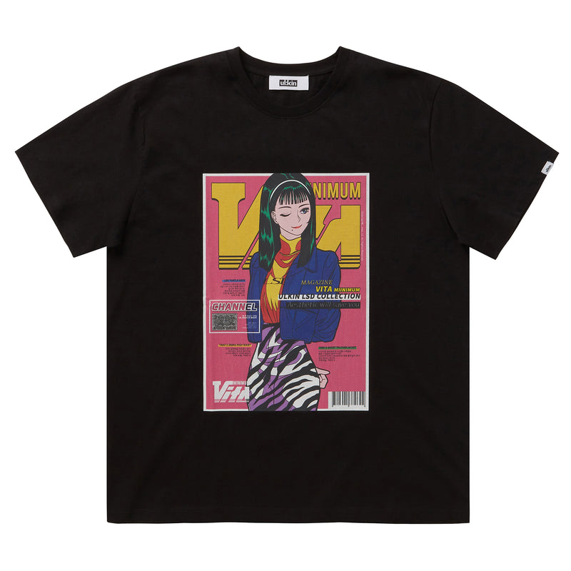 UL:KIN X TREE 13 ARTIST T-SHIRT VITA MINIMUM BLACK