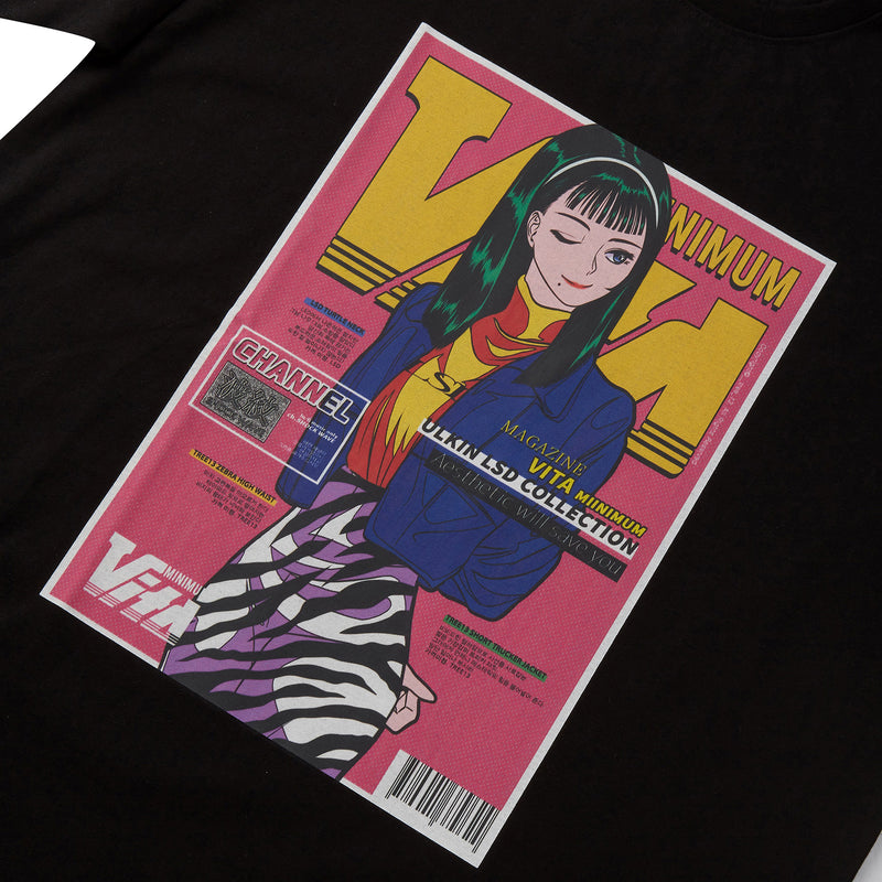 UL:KIN X TREE 13 ARTIST T-SHIRT VITA MINIMUM BLACK