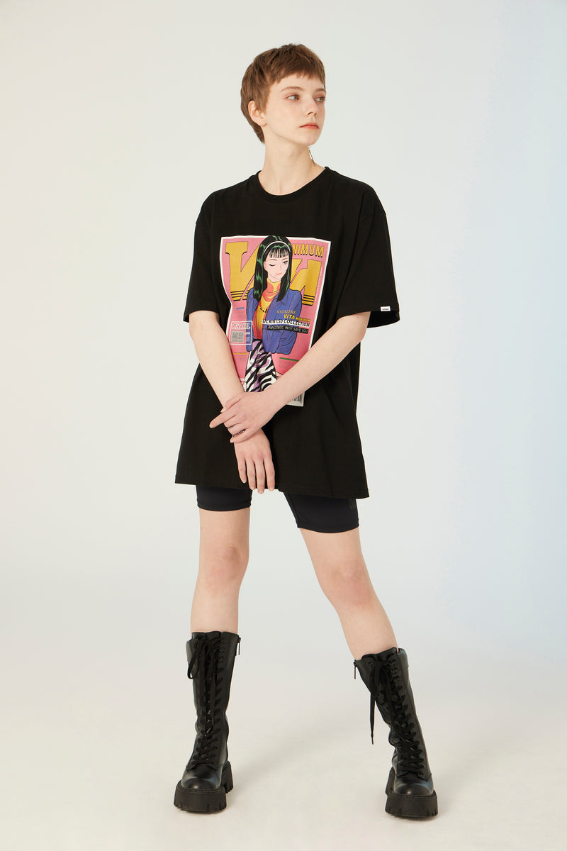 UL:KIN X TREE 13 ARTIST T-SHIRT VITA MINIMUM BLACK